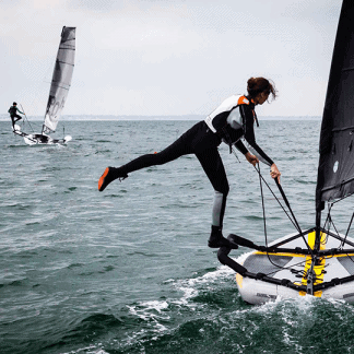 Marion Excoffon sailing on Tiwal's wings