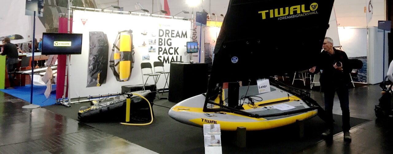 Tiwal inflatable sailboat at the German Boot in Düsseldorf