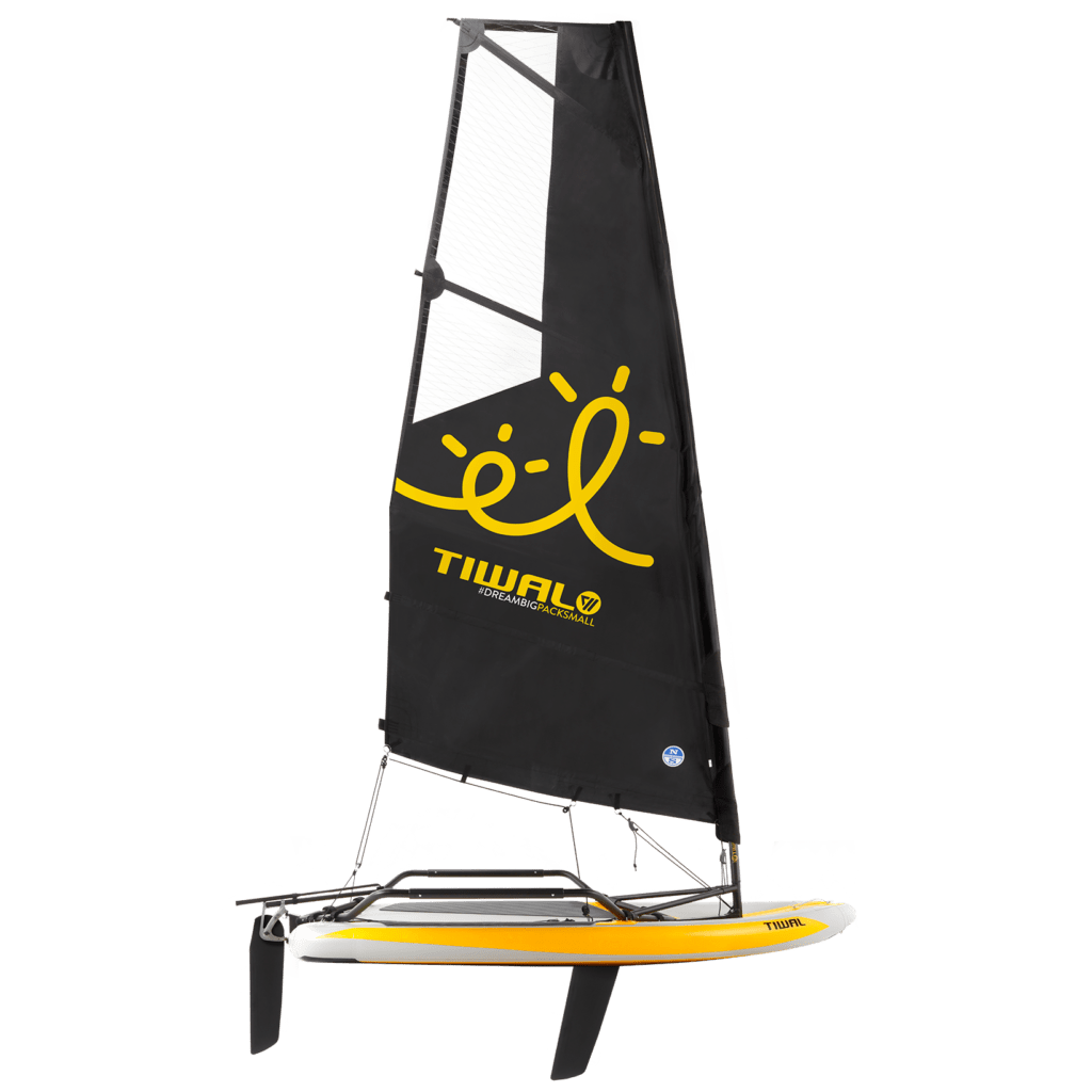 Tiwal 3 inflatable sailing dinghy with 75/56ft² reefable sail