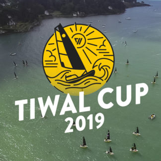 News | Events | Tiwal Cup 2019 Fleet of 48 inflatable sailing boats during the Tiwal Cup 2019 in the Gulf of Morbihan.
