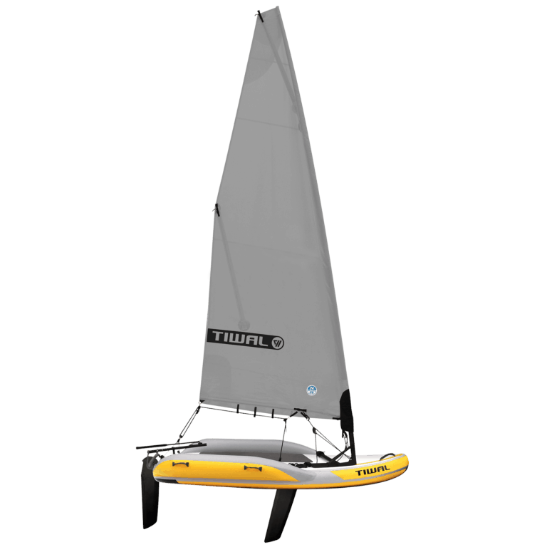 Voilier gonflable Tiwal2 avec voile enroulable grise