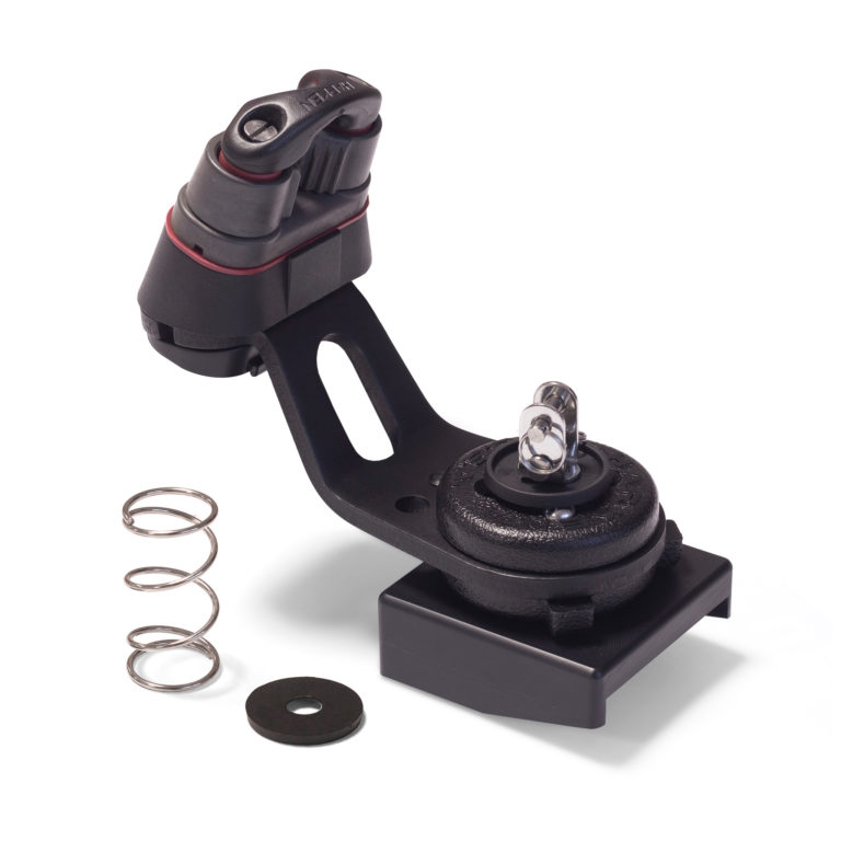 Mainsheet swivel jammer base for Tiwal 3 sailing dinghy
