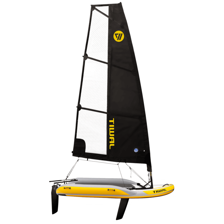 Tiwal 2L inflatable family sailboat with 75ft² sail