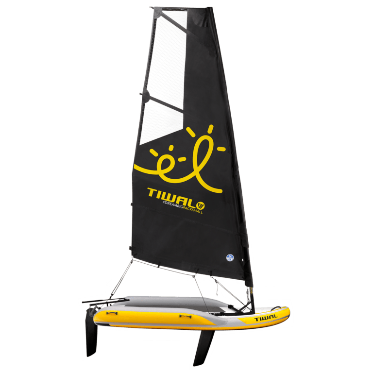 Tiwal 2L inflatable family sailboat with reefable 75/56ft² sail