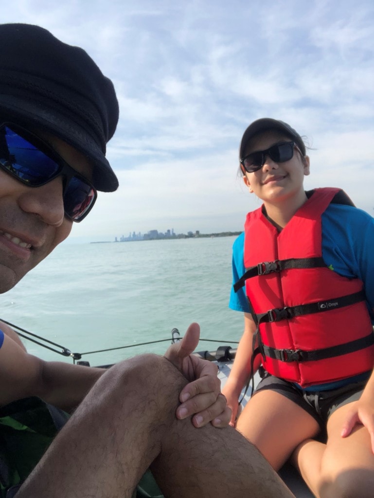 Sailing in front of Chicago Skyline
