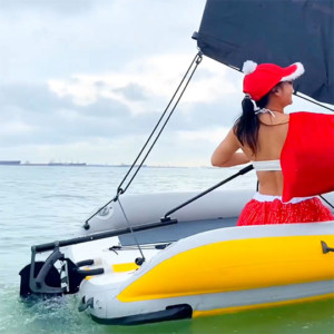 Christmas delivery on a Tiwal 2 sailing dinghy