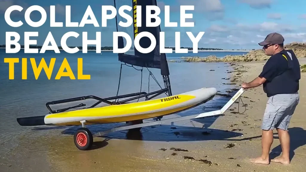 Lauching a Tiwal with the beach dolly