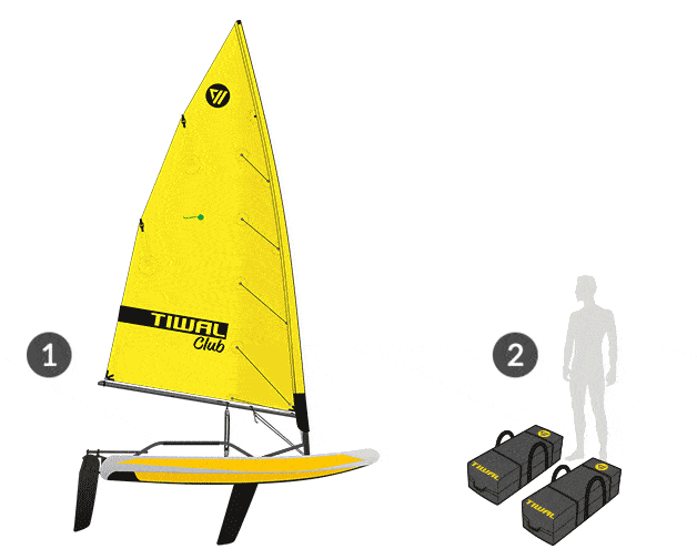 Easy storage sailboat