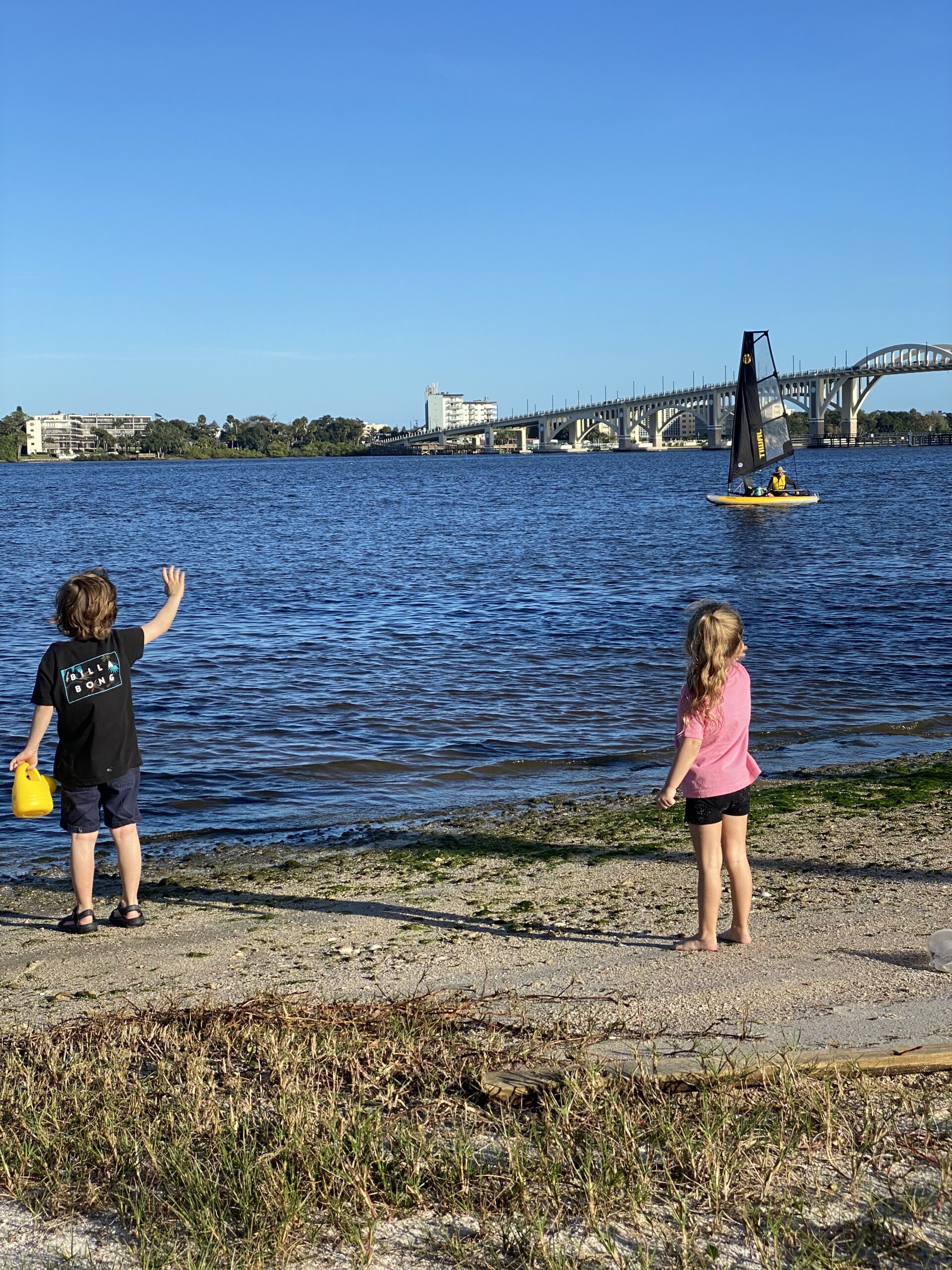 Solo sailing on a Tiwal 3 dinghy in Florida