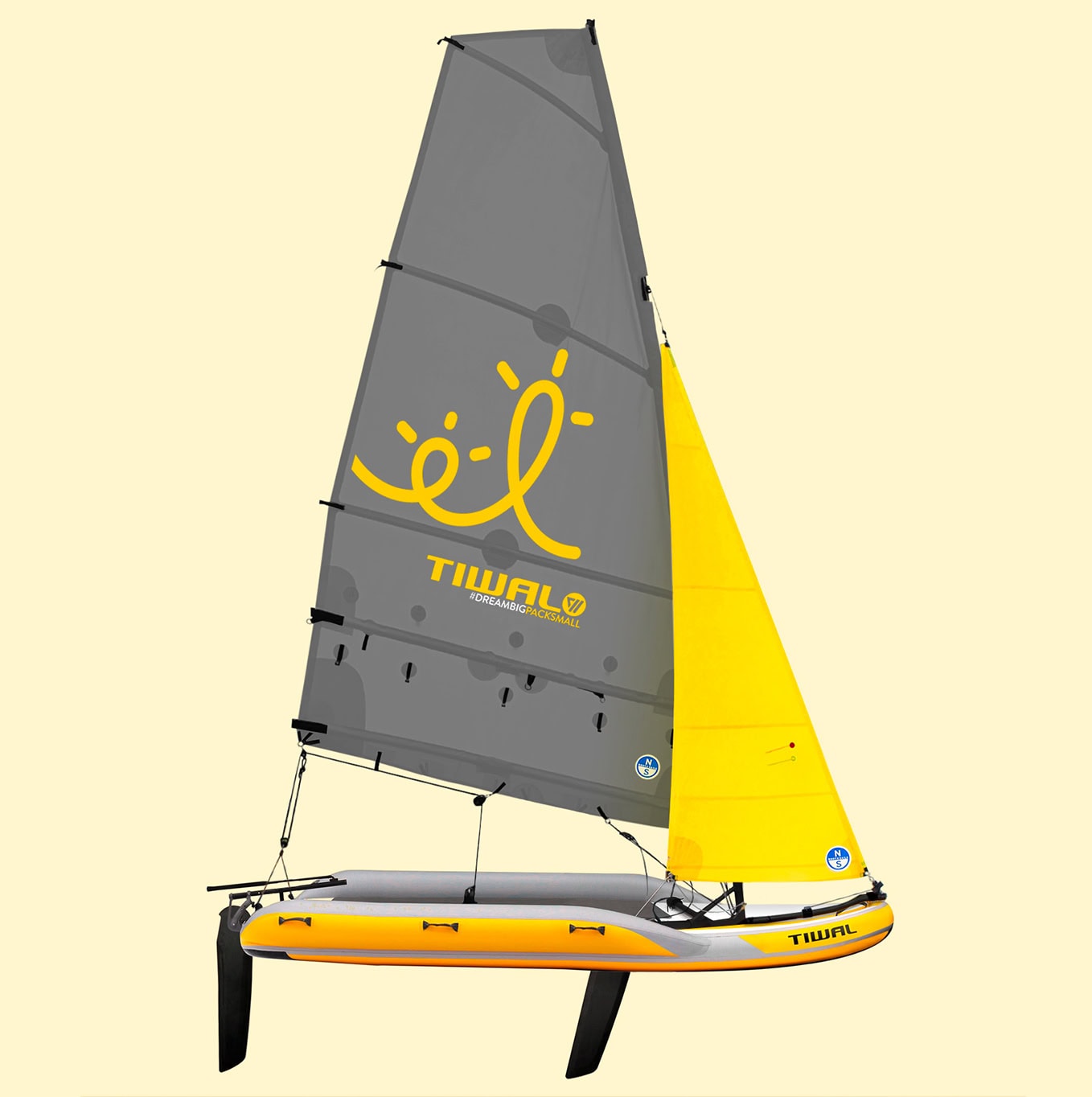 Mainsail and jib sails