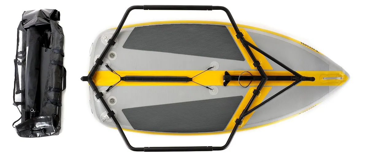 Hull and bag seen from above