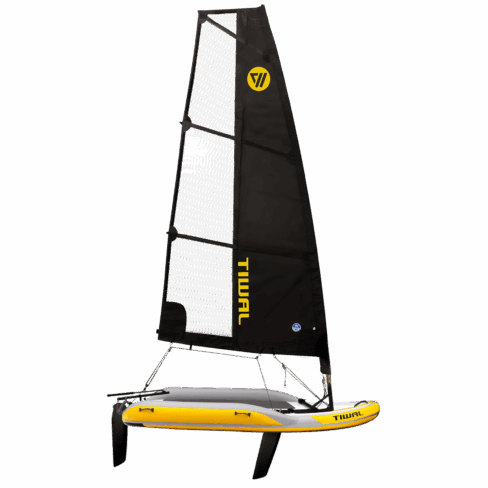 Tiwal 2L inflatable family sailboat with 75ft² sail
