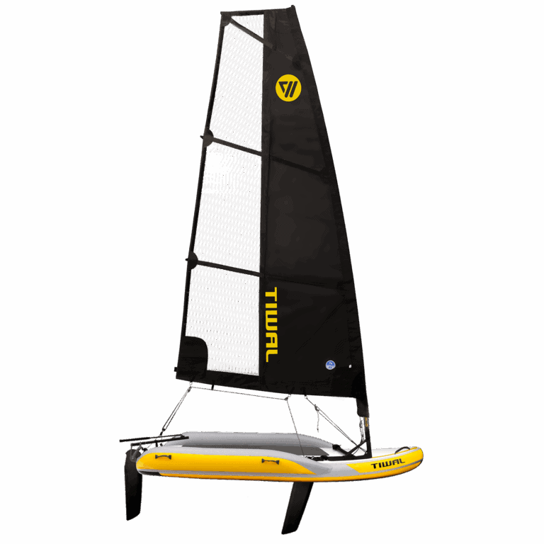 Tiwal 2L inflatable family sailboat with 75ft² sail