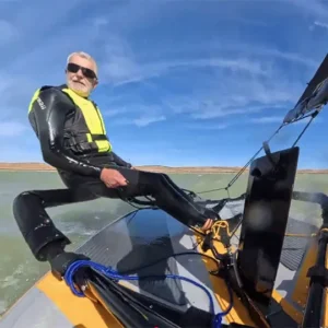 Dériveur Tiwal sur le spot de La Loteta en Espagne