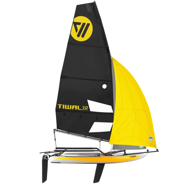 Deriva skiff con fiocco e gennaker