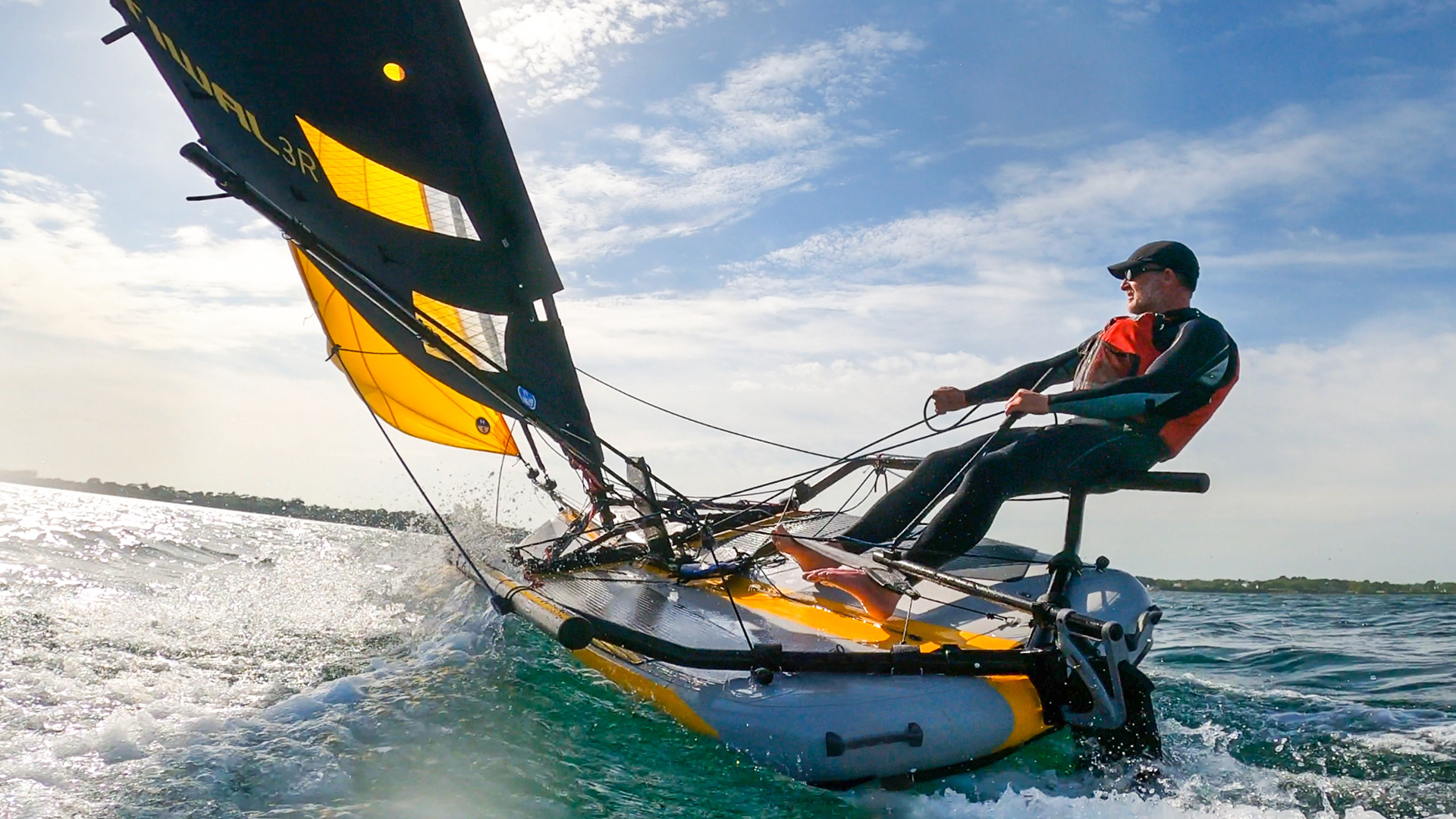 Poster sailing skiff