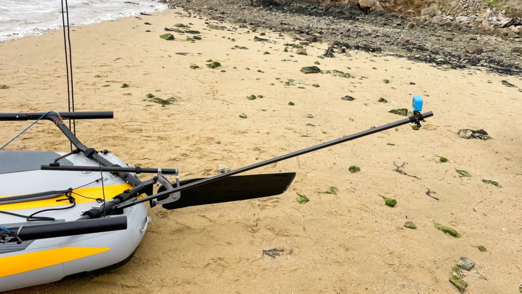 Action camera pole for sailboat